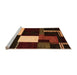 Sideview of Machine Washable Abstract Orange Modern Area Rugs, wshabs4231org