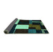 Sideview of Abstract Turquoise Modern Rug, abs4231turq