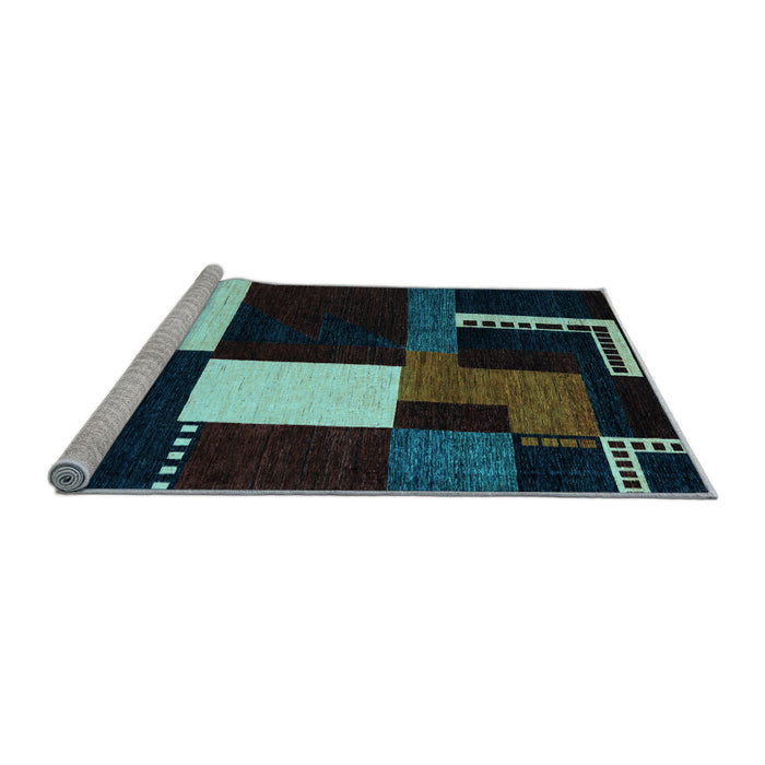 Sideview of Machine Washable Abstract Light Blue Modern Rug, wshabs4231lblu