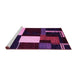 Sideview of Machine Washable Abstract Pink Modern Rug, wshabs4231pnk