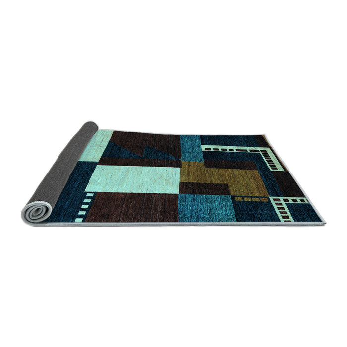 Sideview of Abstract Light Blue Modern Rug, abs4231lblu
