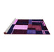 Sideview of Machine Washable Abstract Purple Modern Area Rugs, wshabs4231pur