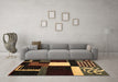 Machine Washable Abstract Brown Modern Rug in a Living Room,, wshabs4231brn