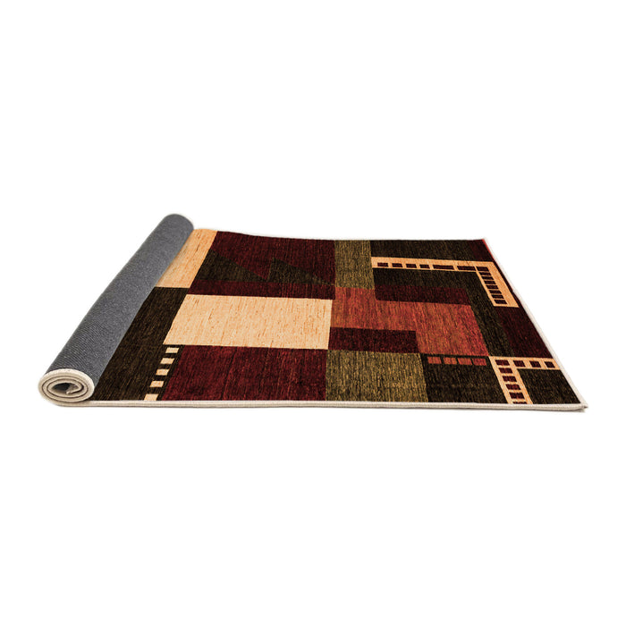 Sideview of Abstract Orange Modern Rug, abs4231org