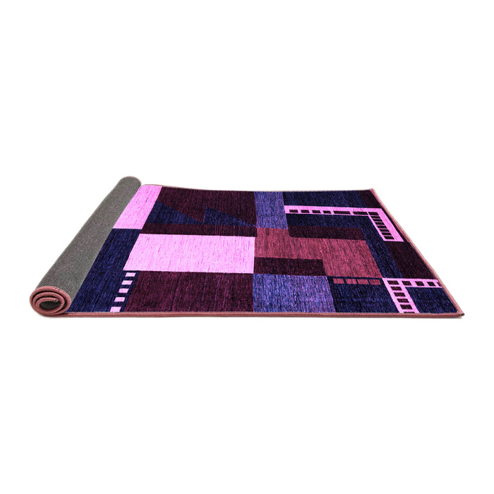 Sideview of Abstract Purple Modern Rug, abs4231pur