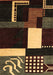 Machine Washable Abstract Brown Modern Rug, wshabs4231brn