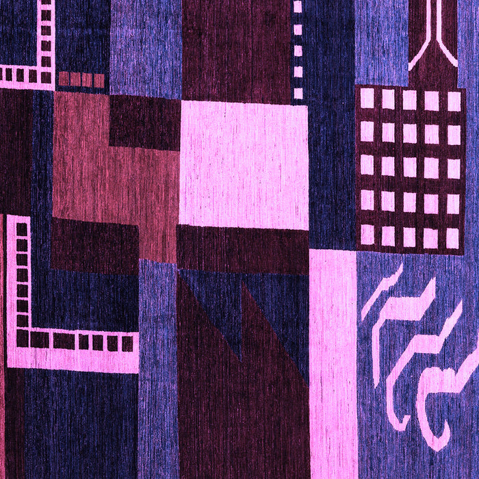 Square Abstract Purple Modern Rug, abs4231pur