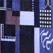 Square Abstract Blue Modern Rug, abs4231blu