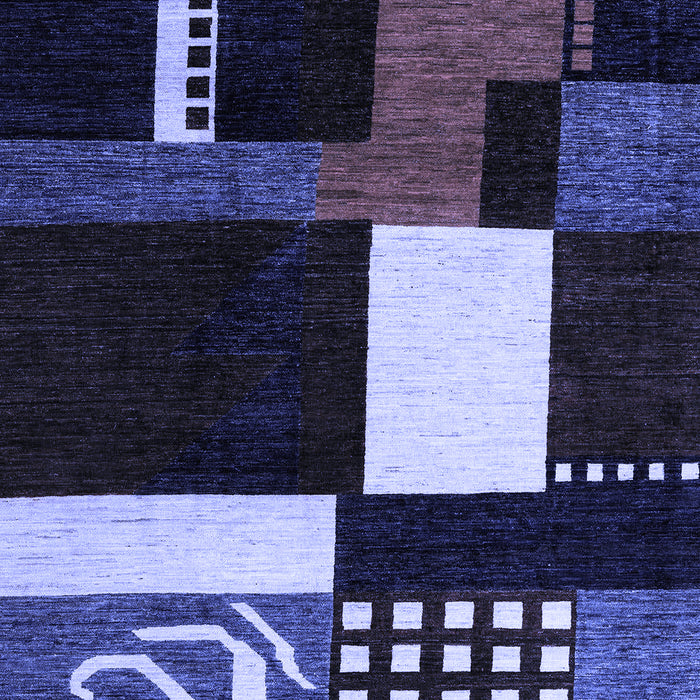 Abstract Blue Modern Rug, abs4231blu