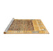 Sideview of Machine Washable Abstract Chocolate Brown Rug, wshabs4232