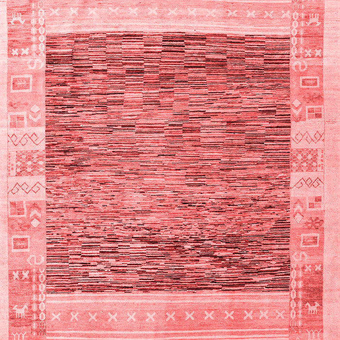 Machine Washable Abstract Red Modern Rug, wshabs4232red