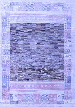 Abstract Blue Modern Rug, abs4232blu