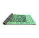 Sideview of Abstract Turquoise Modern Rug, abs4232turq