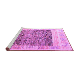 Sideview of Machine Washable Abstract Purple Modern Area Rugs, wshabs4232pur