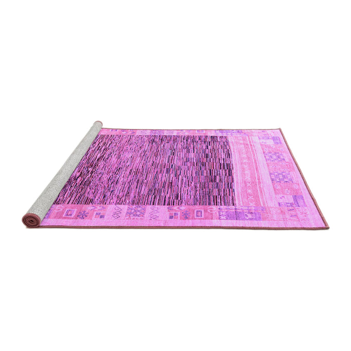 Sideview of Machine Washable Abstract Purple Modern Area Rugs, wshabs4232pur