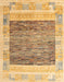 Abstract Chocolate Brown Modern Rug, abs4232