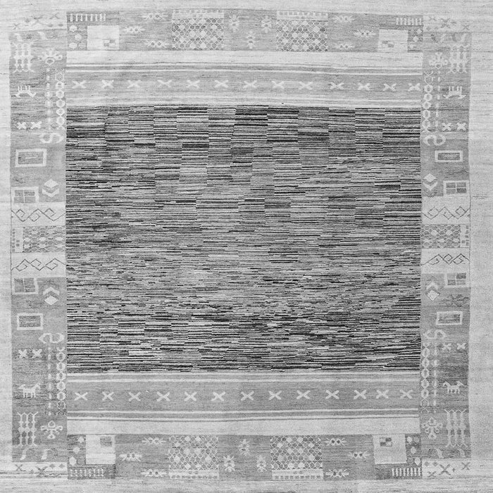 Square Machine Washable Abstract Gray Modern Rug, wshabs4232gry