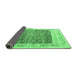 Sideview of Abstract Emerald Green Modern Rug, abs4232emgrn