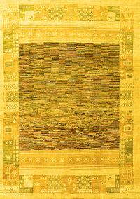 Abstract Yellow Modern Rug, abs4232yw