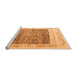 Sideview of Machine Washable Abstract Orange Modern Area Rugs, wshabs4232org