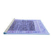 Sideview of Machine Washable Abstract Blue Modern Rug, wshabs4232blu