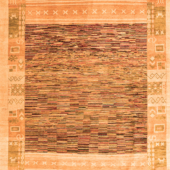 Machine Washable Abstract Orange Modern Area Rugs, wshabs4232org