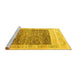 Sideview of Machine Washable Abstract Yellow Modern Rug, wshabs4232yw