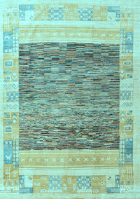 Abstract Light Blue Modern Rug, abs4232lblu