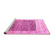 Sideview of Machine Washable Abstract Pink Modern Rug, wshabs4232pnk