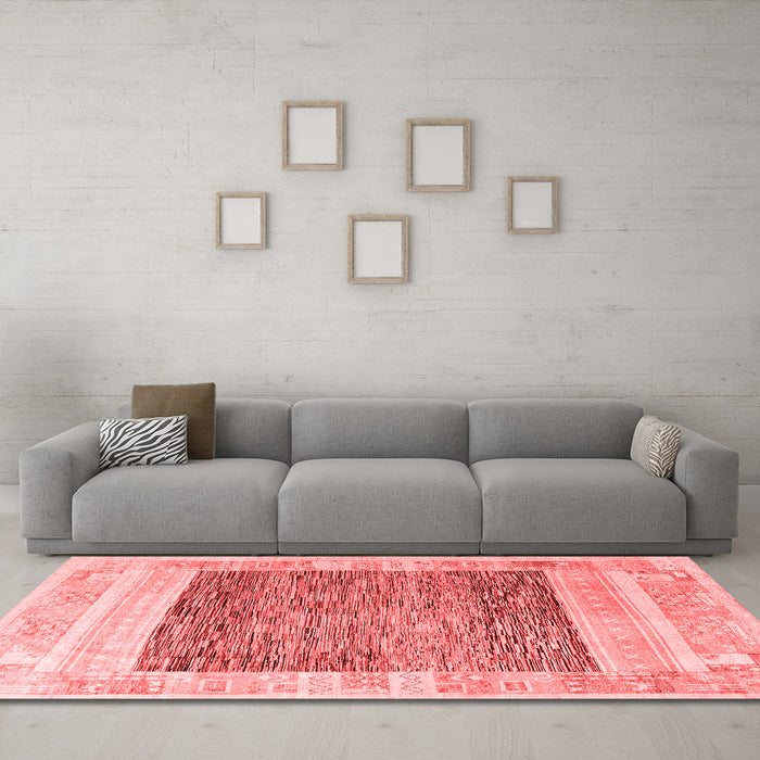 Modern Red Washable Rugs
