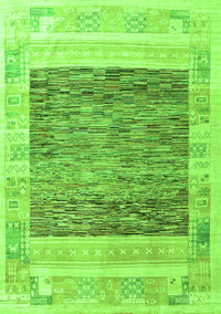 Abstract Green Modern Rug, abs4232grn