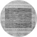 Round Machine Washable Abstract Gray Modern Rug, wshabs4232gry