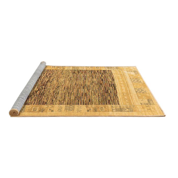 Sideview of Machine Washable Abstract Brown Modern Rug, wshabs4232brn