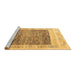 Sideview of Machine Washable Abstract Brown Modern Rug, wshabs4232brn