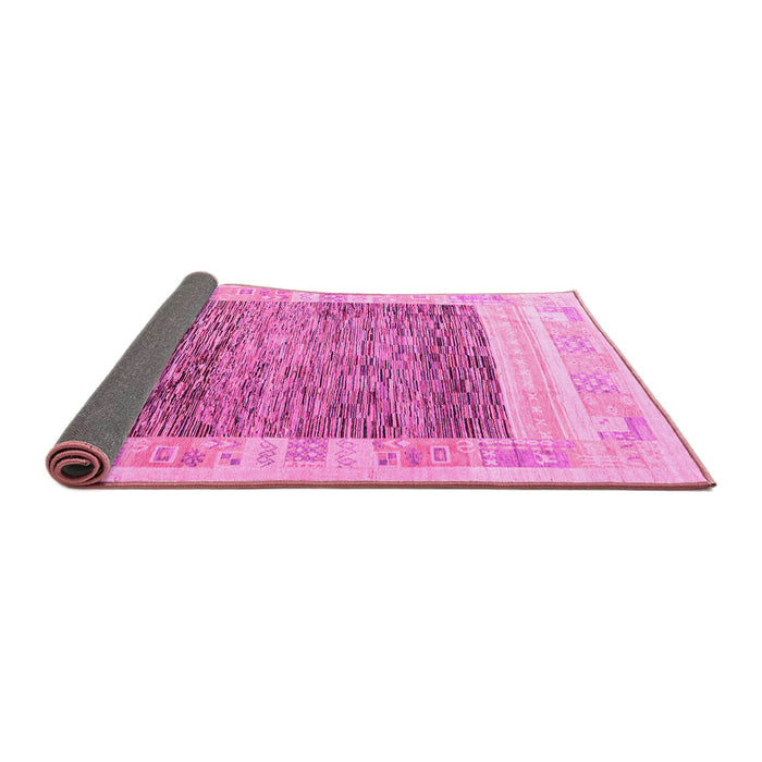 Sideview of Abstract Pink Modern Rug, abs4232pnk