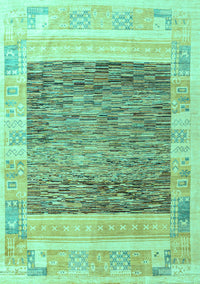 Abstract Turquoise Modern Rug, abs4232turq