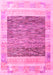 Machine Washable Abstract Pink Modern Rug, wshabs4232pnk