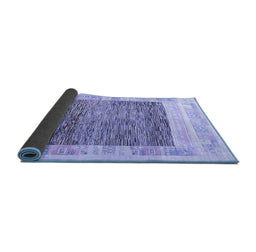Sideview of Abstract Blue Modern Rug, abs4232blu