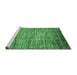 Sideview of Machine Washable Abstract Emerald Green Modern Area Rugs, wshabs4233emgrn