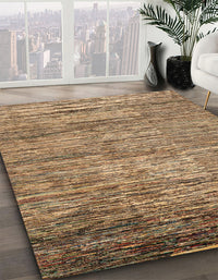 Abstract Saddle Brown Modern Rug, abs4233