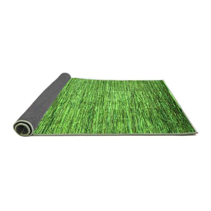 Sideview of Abstract Green Modern Rug, abs4233grn