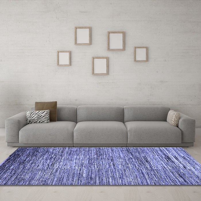 Machine Washable Abstract Blue Modern Rug in a Living Room, wshabs4233blu