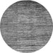 Round Abstract Gray Modern Rug, abs4233gry