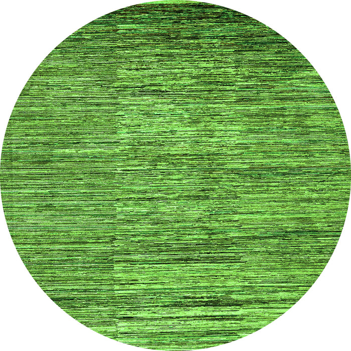 Round Abstract Green Modern Rug, abs4233grn