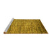 Sideview of Machine Washable Abstract Yellow Modern Rug, wshabs4233yw