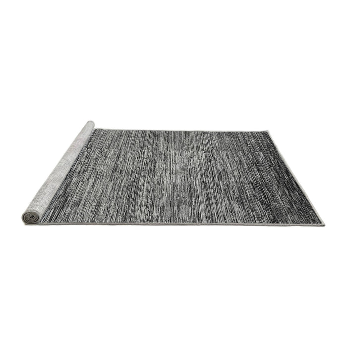 Sideview of Machine Washable Abstract Gray Modern Rug, wshabs4233gry