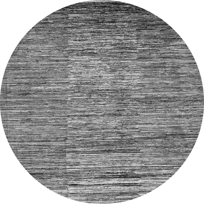 Round Machine Washable Abstract Gray Modern Rug, wshabs4233gry
