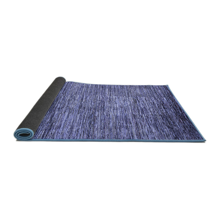 Sideview of Abstract Blue Modern Rug, abs4233blu