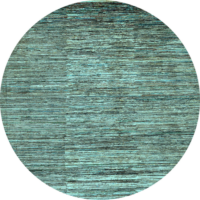 Round Abstract Light Blue Modern Rug, abs4233lblu