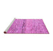 Sideview of Machine Washable Abstract Purple Modern Area Rugs, wshabs4234pur